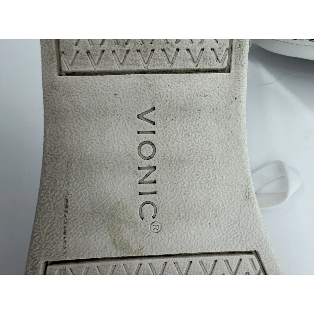 Vionic Winny Leather Snake Espadrille Womens Sneakers White Size‎ 7.5